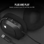 Corsair HS80 Dolby Audio 7.1 Surround Sound RGB Premium Gaming Headphone (Carbon) 5 Corsair HS80 Dolby Audio 7.1 Surround Sound RGB Premium Gaming Headphone