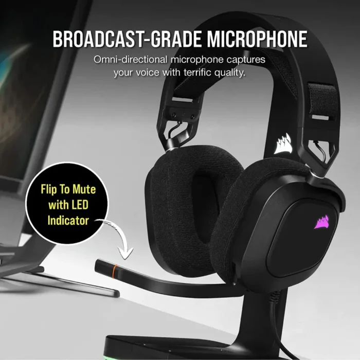 Corsair HS80 Dolby Audio 7.1 Surround Sound RGB Premium Gaming Headphone Corsair HS80 Dolby Audio 7.1 Surround Sound RGB Premium Gaming Headphone