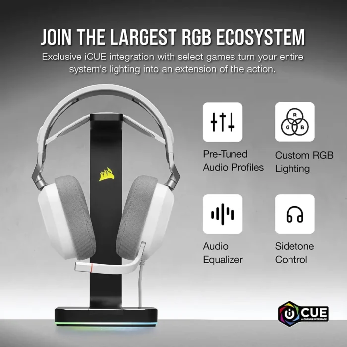 Corsair HS80 Dolby Audio 7.1 Surround Sound RGB Premium Gaming Headphone