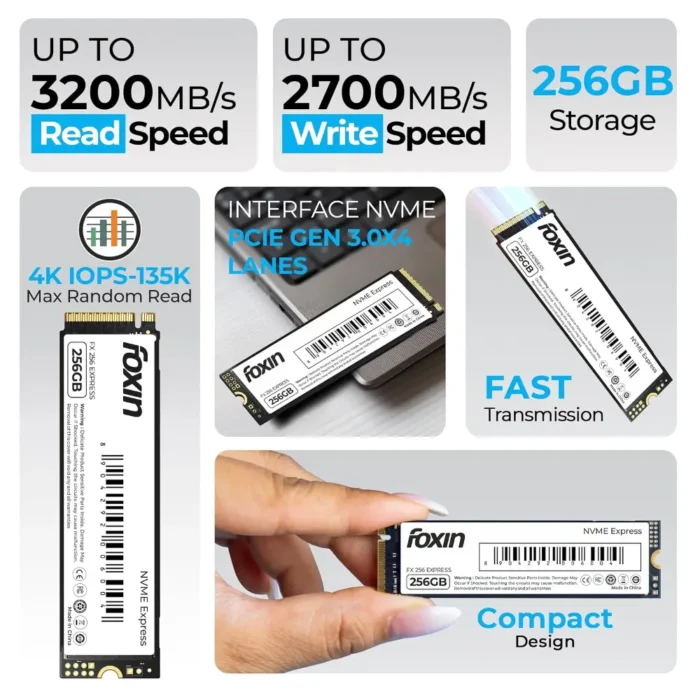 Foxin 256GB PCIE 3.0 M.2 NVME Internal SSD Foxin 256GB PCIE 3.0 M.2 NVME Internal SSD