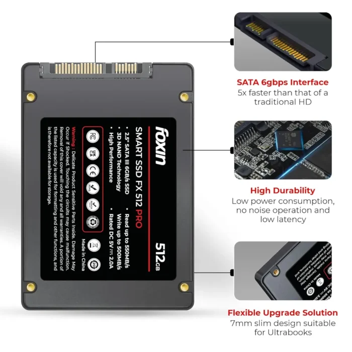 Foxin Pro 512GB 2.5 Inch SATA III 6GBS Internal SSD Foxin Pro 512GB 2.5 Inch SATA III 6GBS Internal SSD
