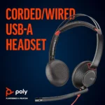 Poly Plantronics - Blackwire 5220 USB-A Dual Ear Wired On Ear Headphones with Mic 2 Poly Plantronics - Blackwire 5220 USB-A Dual Ear Wired On Ear Headphones with Mic