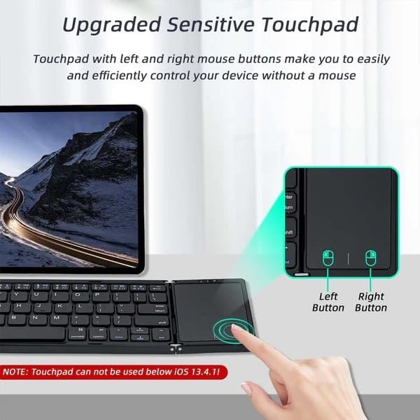 Atdaraz B089T Bluetooth Foldable Keyboard with Touchpad Atdaraz B089T Bluetooth Foldable Keyboard with Touchpad