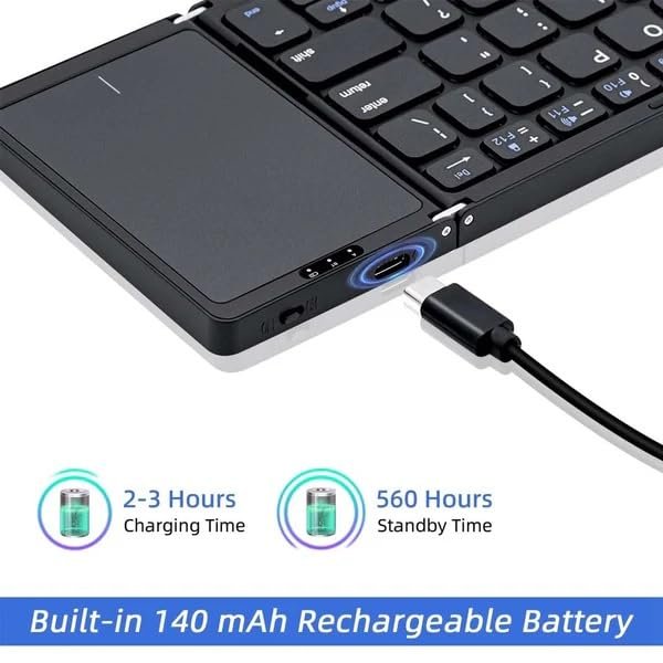 Atdaraz B089T Bluetooth Foldable Keyboard with Touchpad Atdaraz B089T Bluetooth Foldable Keyboard with Touchpad
