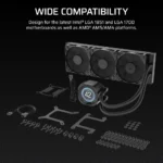 CORSAIR NAUTILUS 360 RS 2.1 Inch IPS LCD Screen Liquid CPU Cooler