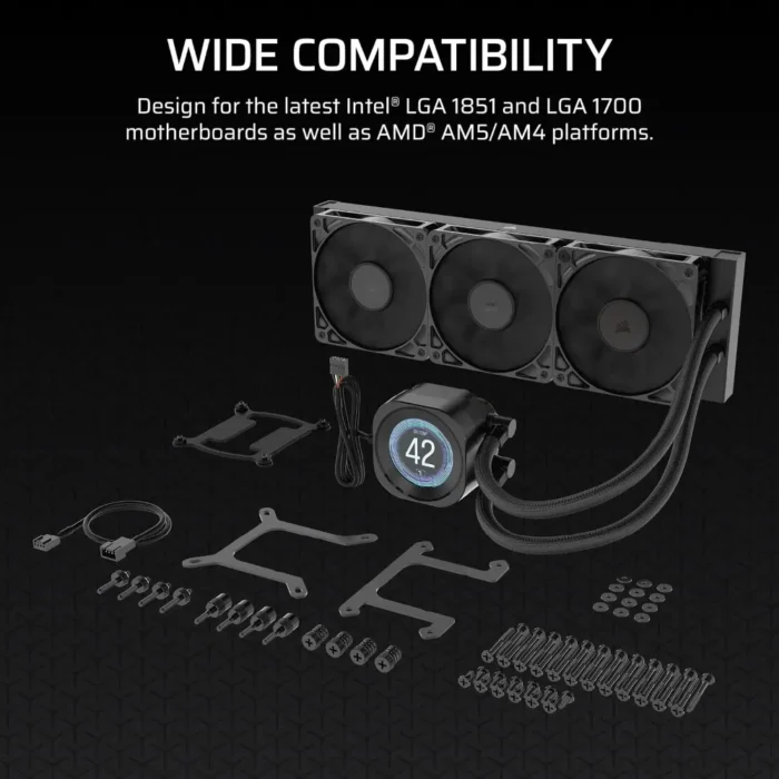 CORSAIR NAUTILUS 360 RS 2.1 Inch IPS LCD Screen Liquid CPU Cooler