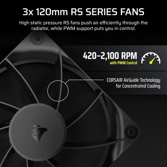 CORSAIR NAUTILUS 360 RS 2.1 Inch IPS LCD Screen Liquid CPU Cooler
