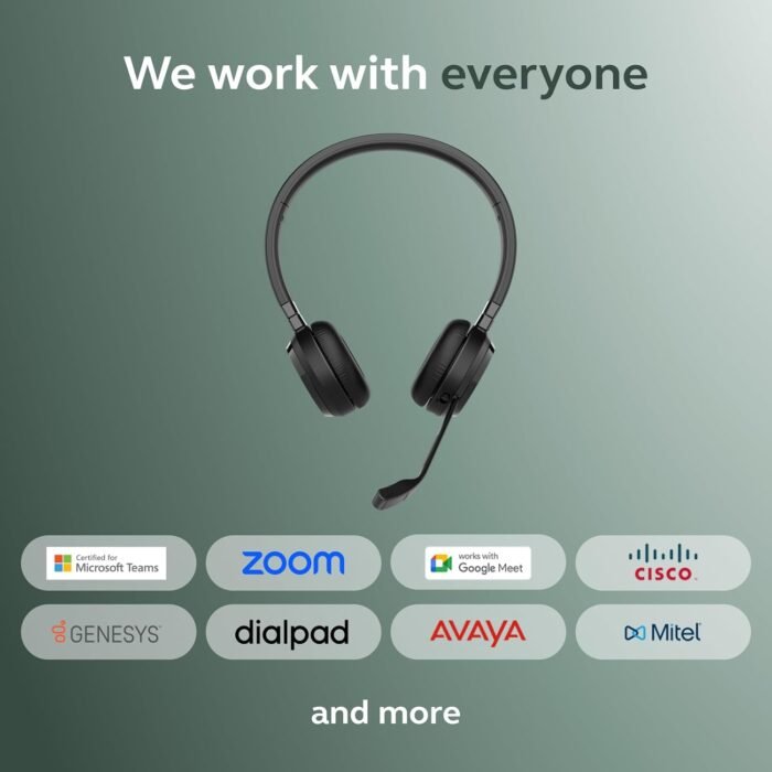 Jabra Evolve 65 TE MS Wireless Stereo Office Headset with Mic