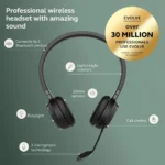 Jabra Evolve 65 TE MS Wireless Stereo Office Headset with Mic