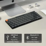 Keychron K3 Version 2, 84 Keys Ultra-Slim Wireless Mechanical Keyboard with White LED Backlit