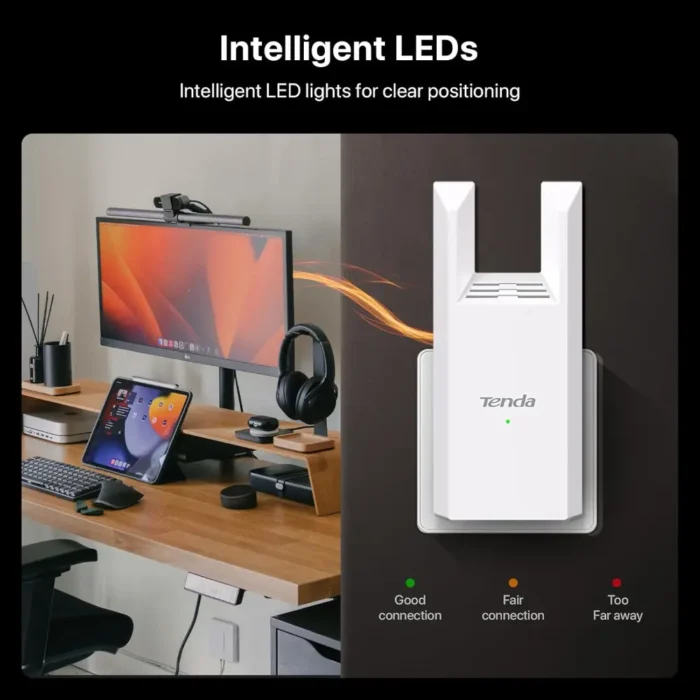 Tenda N300 Single Band WiFi Extender, Repeater Booster with Ethernet Port, Up to 800 Sq. Ft. Tenda N300 Single Band WiFi Extender, Repeater Booster with Ethernet Port, Up to 800 Sq. Ft.