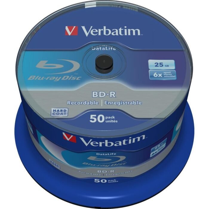 Verbatim 43838 Recordable Datalife Bluray 25GB BD-R Disc Verbatim 43838 Recordable Datalife Bluray 25GB BD-R Disc