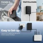 Zebronics 4000mAh Battery, Upto 4 Hours Backup, 3A Output, Dual Input Ports, Fast Charging Router UPS