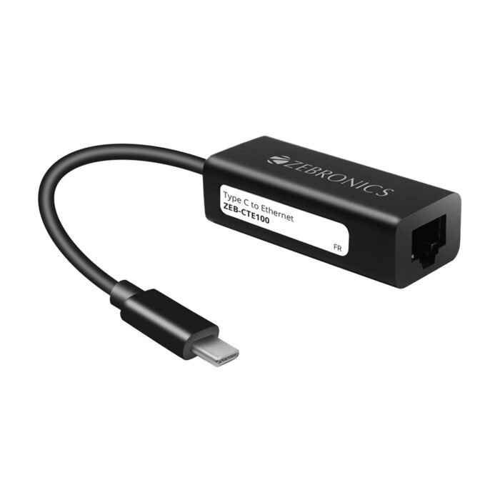 Zebronics ZEB-CTE100 Type C to RJ45 Ethernet LAN Adapter Zebronics ZEB-CTE100 Type C to RJ45 Ethernet LAN Adapter