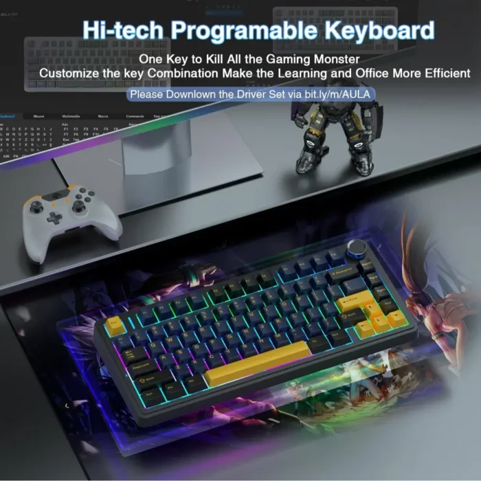 AULA F75 75% Wireless Mechanical Keyboard AULA F75 75% Wireless Mechanical Keyboard
