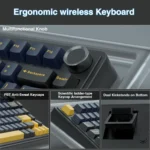 AULA F75 75% Wireless Mechanical Keyboard (Thunder Black, Graywood Switch) 6 AULA F75 75% Wireless Mechanical Keyboard