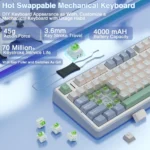 AULA F75 75% Wireless Mechanical Keyboard (Cedar Green, Reaper Switch) 3 AULA F75 75% Wireless Mechanical Keyboard