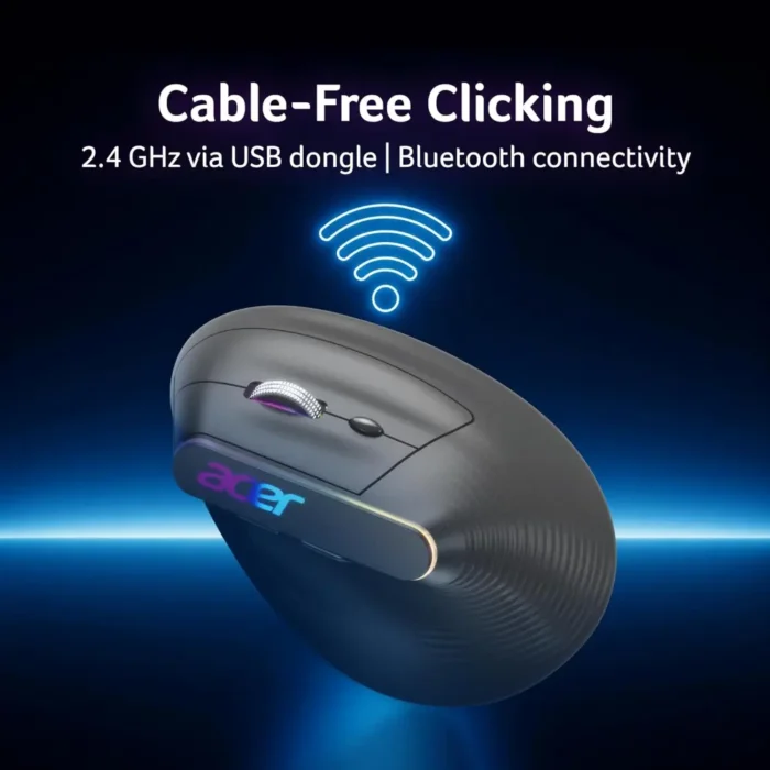 Acer Ergo Vertical Bluetooth Dual Mode Rechargeable 500mAh Battery Wireless Mouse Acer Ergo Vertical Bluetooth Dual Mode Rechargeable 500mAh Battery Wireless Mouse