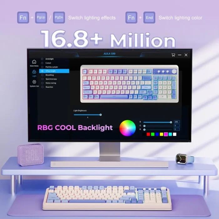 Aula S99 3 in 1 World's First Silicon Membrane Gaming Keyboard