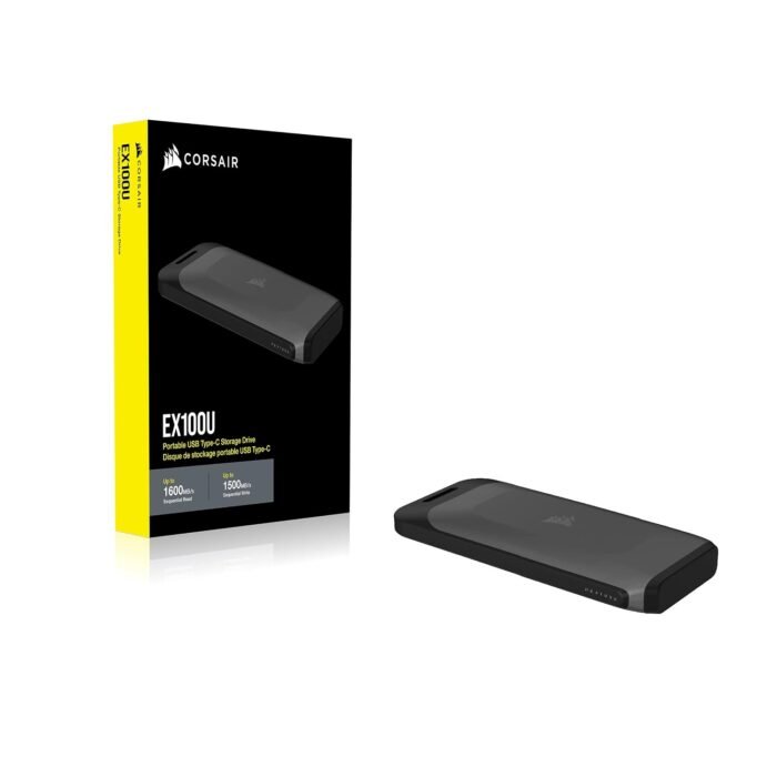 Corsair EX100U 2TB Upto 2000MBs Speed USB Type-C Portable SSD