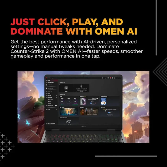 HP Omen 16, Ultra 7 255H, 8GB RTX 5050, 24GB DDR5, 1TB SSD, Win 11, Office 24, 2K IPS 165Hz Gaming Laptop HP Omen 16, Ultra 7 255H, 8GB RTX 5050, 24GB DDR5, 1TB SSD, Win 11, Office 24, 2K IPS 165Hz Gaming Laptop