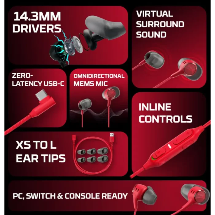 HyperX Cloud III S USB-C Wired Gaming Earbuds HyperX Cloud III S USB-C Wired Gaming Earbuds