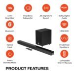 JBL Cinema SB241 2.1 Channel Dolby Digital Soundbar with Wired Subwoofer Home Theatre 2 JBL Cinema SB241 2.1 Channel Dolby Digital Soundbar with Wired Subwoofer Home Theatre