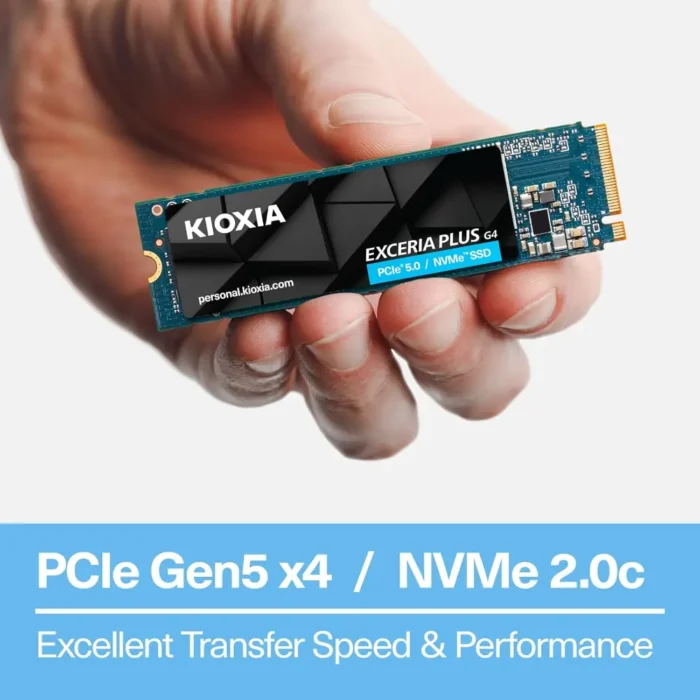 KIOXIA EXCERIA Plus G4 1TB 10,000 MBs Speed Gen 5.0 x 4 NVMe M.2 2280 Gaming SSD KIOXIA EXCERIA Plus G4 1TB 10,000 MBs Speed Gen 5.0 x 4 NVMe M.2 2280 Gaming SSD