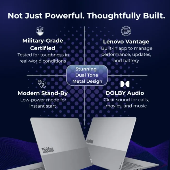 Lenovo ThinkBook 16, Ultra 9 185H, 16GB, 512GB SSD, 16 Inch, Win 11 AI Powered Laptop Lenovo ThinkBook 16, Ultra 9 185H, 16GB, 512GB SSD, 16 Inch, Win 11 AI Powered Laptop