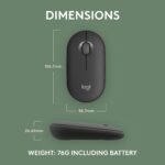 Logitech Pebble Mouse 2 M350s Slim Bluetooth Wireless Mouse (Tonal Graphite) 5 Logitech Pebble Mouse 2 M350s Slim Bluetooth Wireless Mouse