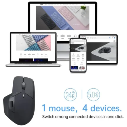 Home 5 Rapoo MT760L Ergonomic MultiDevice Rechargeable Mouse