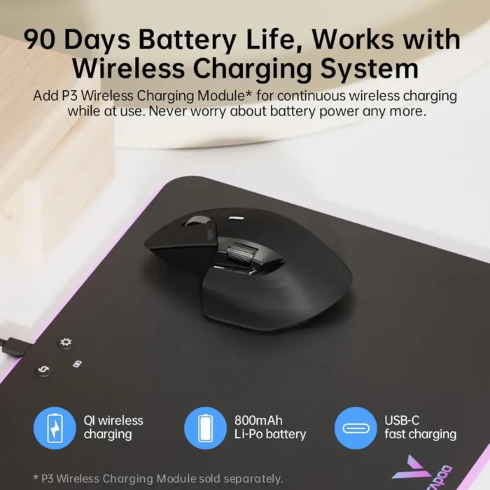 Rapoo MT760L Ergonomic MultiDevice Rechargeable Mouse Rapoo MT760L Ergonomic MultiDevice Rechargeable Mouse