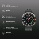 Samsung Galaxy Watch Ultra 2025 GPS+BT+Wi-Fi+LTE Wear OS Smartwatch (Titanium Silver) 6 Samsung Galaxy Watch Ultra 2025 GPS+BT+Wi-Fi+LTE Wear OS Smartwatch